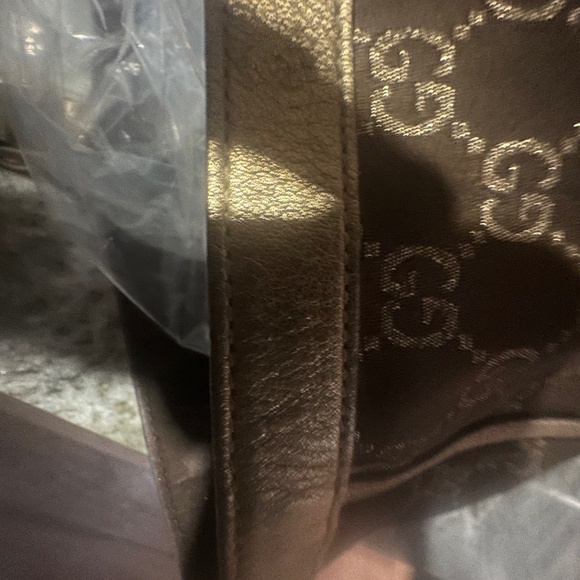 Gucci Abbey Shoulder Hand Bag Brown/Gold Leather Small Purse Vintage Authentic! - Picture 4 of 14